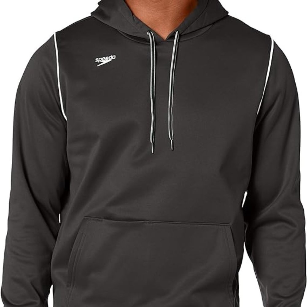 Speedo Unisex Hoodie Team Warm-Up Thermal Lined XS NWT Pullover Blac